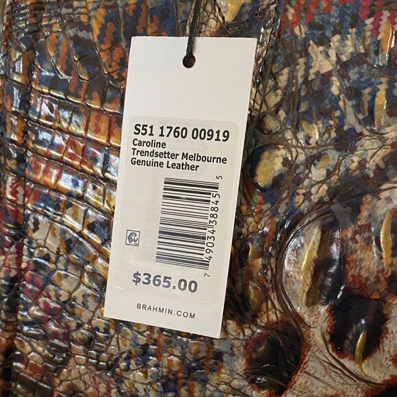 BRAHMIN CAROLINE TRENDSETTER MELBOURNE EMBOSSED LEATHER NWT - Picture 11 of 13